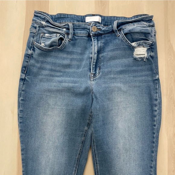 Vervet Women's 18W Jeans Stretch Well Rounded Mid Rise Raw Hem Ankle Bootcut - Picture 12 of 16